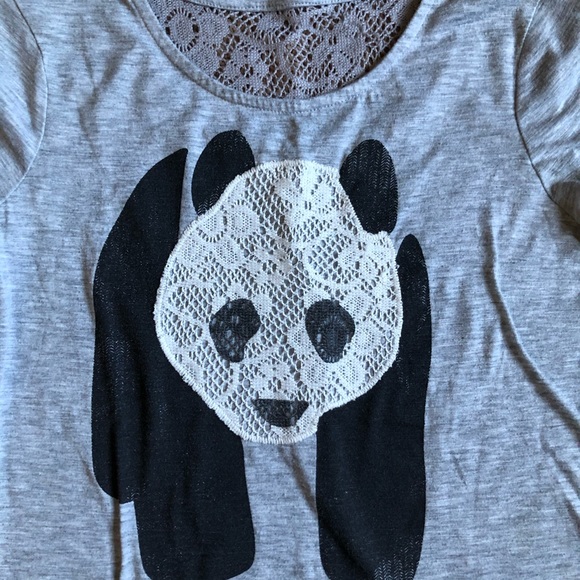 Cute Panda Lace Detailed Shirt - Picture 2 of 3